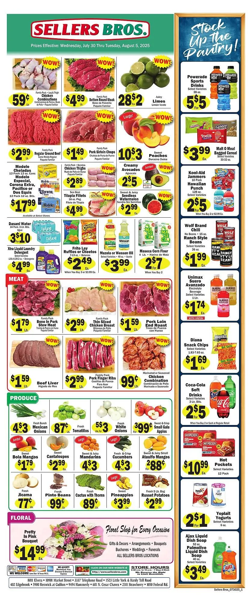 Weekly ad Sellers Bros Weekly Ad from July 30 to August 6 2025 - Page 1