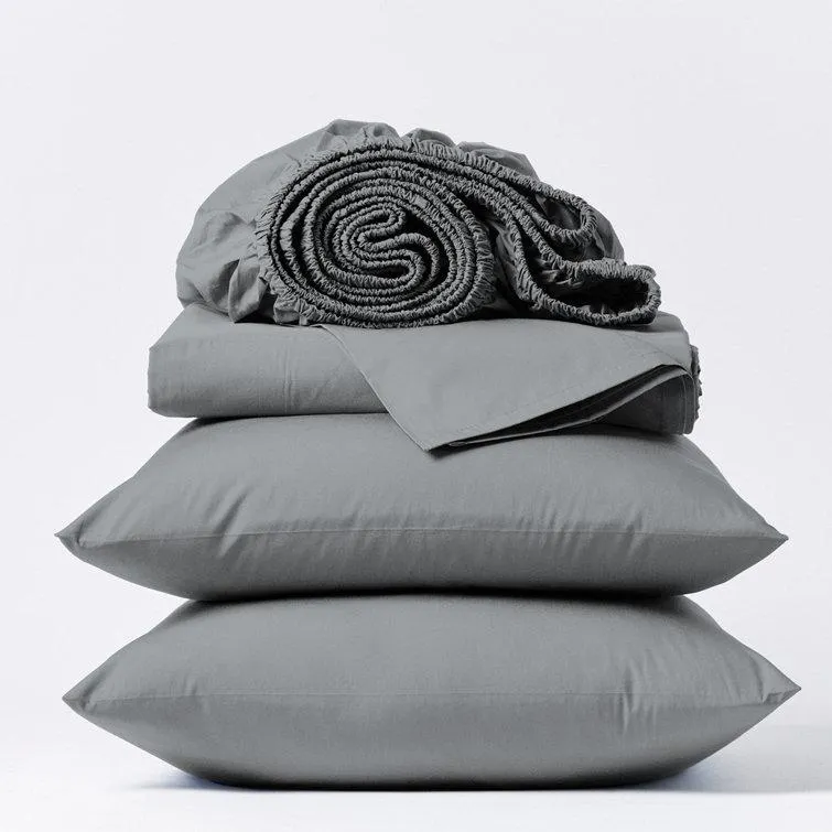 Adelaja 300 Thread Count Organic 100% Cotton Cool & Crisp Percale Weave Sheet Set