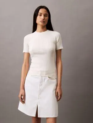 Variegated Rib Slim T-Shirt