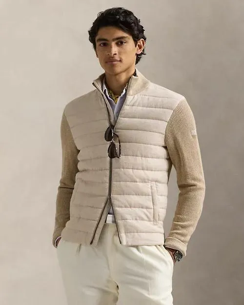 Hybrid Linen Full-Zip Sweater