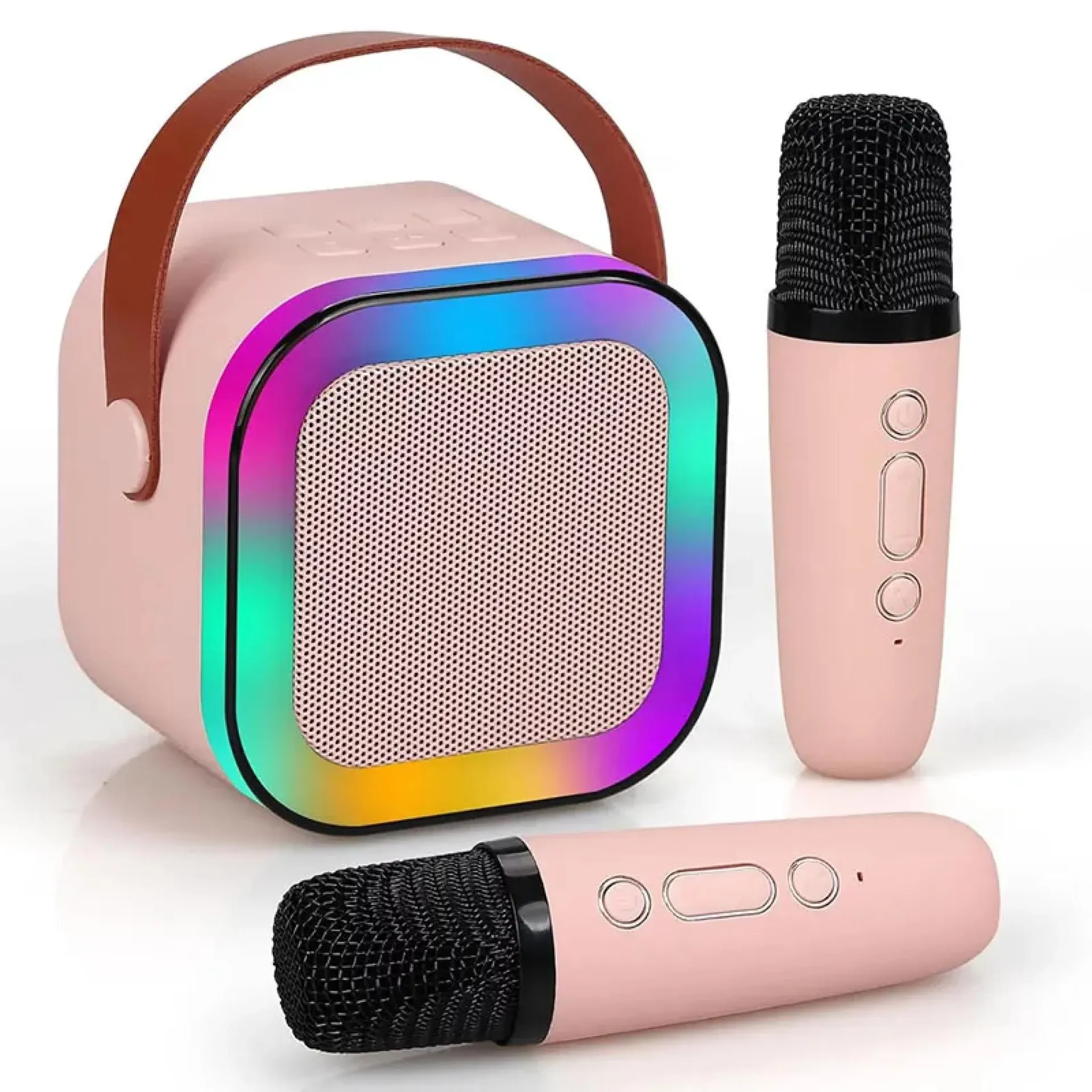 Micrófonos profesionales para niños para cantar, caja de sonido Bluetooth, minialtavoz Bluetooth, máquina de karaoke, conjunto completo, equipo Bluetooth para el hogar