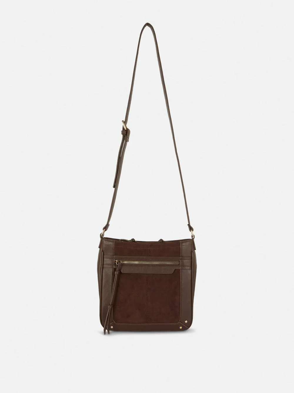 Suede Saddle Messenger Bag