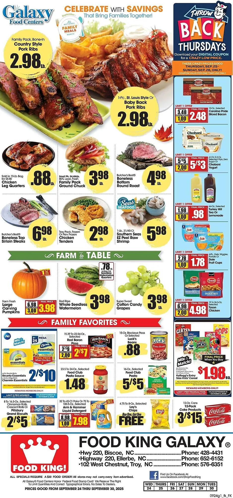 Weekly ad Food King weekly ad from September 24 to September 30 2025 - Page 1