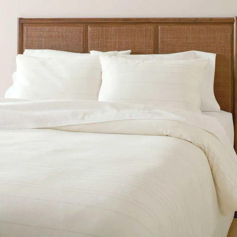 Fine Stripe Duvet & Sham Set Twilight Taupe/Sour Cream - Hearth & Hand™ with Magnolia