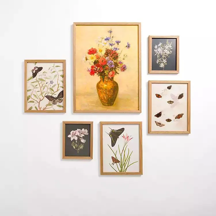 Vintage Floral Framed Art 6-pc. Gallery Set