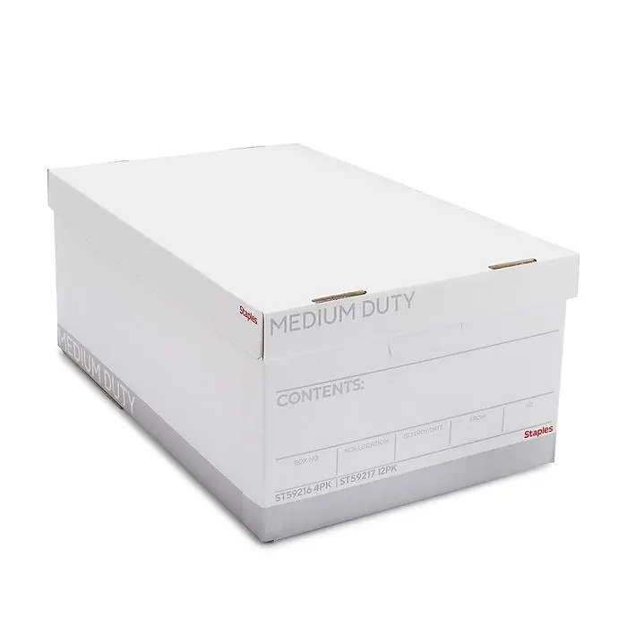 Staples Medium Duty File Box,