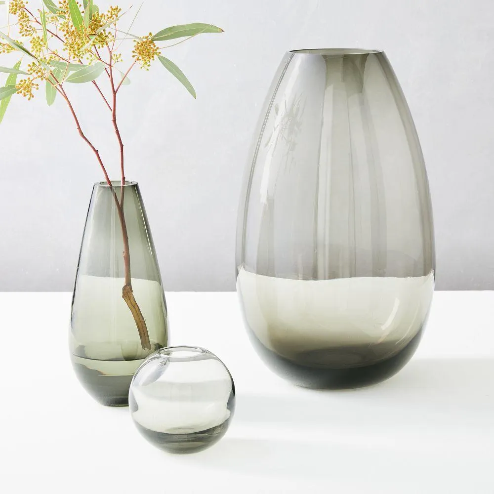 Foundations Smoke Glass Vases