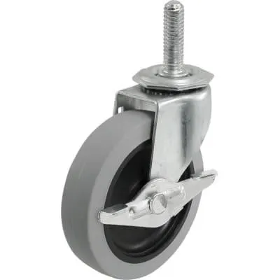 Shepherd Hardware Products 3 in Swivel TPR Wheel Caster w/ Brake