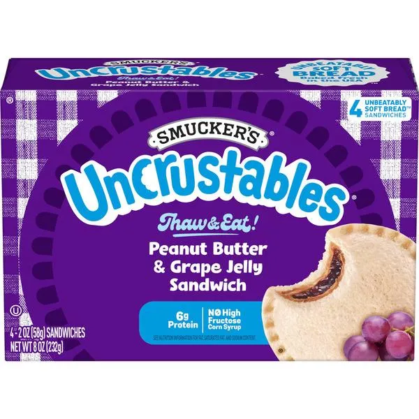 Smucker's Uncrustables Peanut Butter & Grape Jelly Sandwich