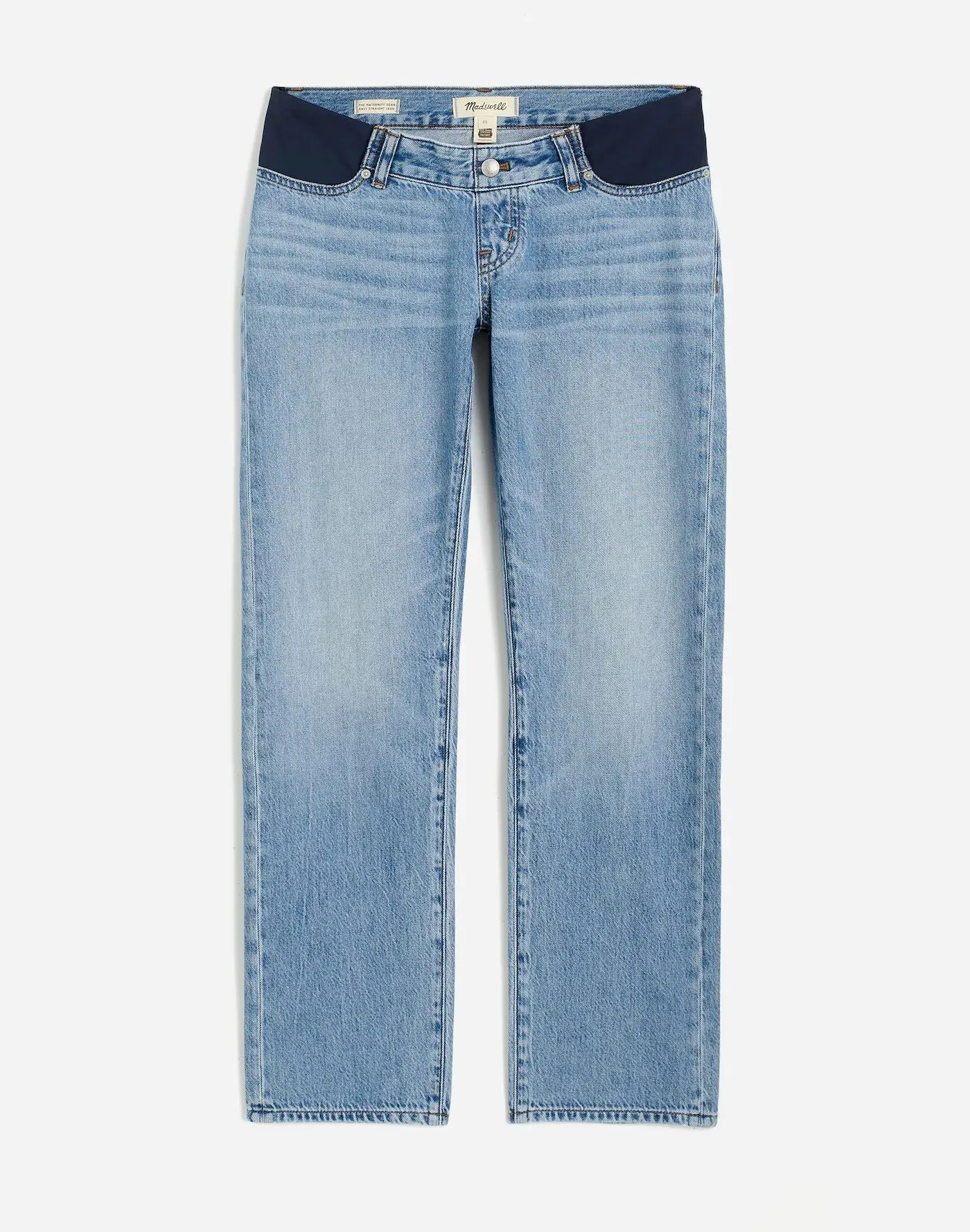 The Maternity Side-Panel Dean Easy Straight Jean: Airy Denim Edition