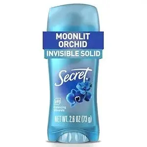 Secret Fresh Antiperspirant Deodorant for Women, 72hr Breathable Sweat & Odor Protection, Instant Freshness & Gentle, PH Balancing Minerals, Invisible Solid, Moonlight Orchid Scent, 2.6 oz