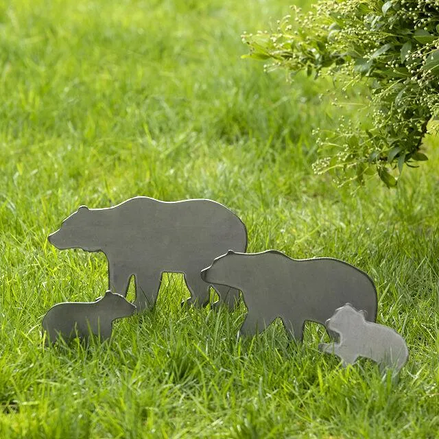 Bear Family Garden Stake Set