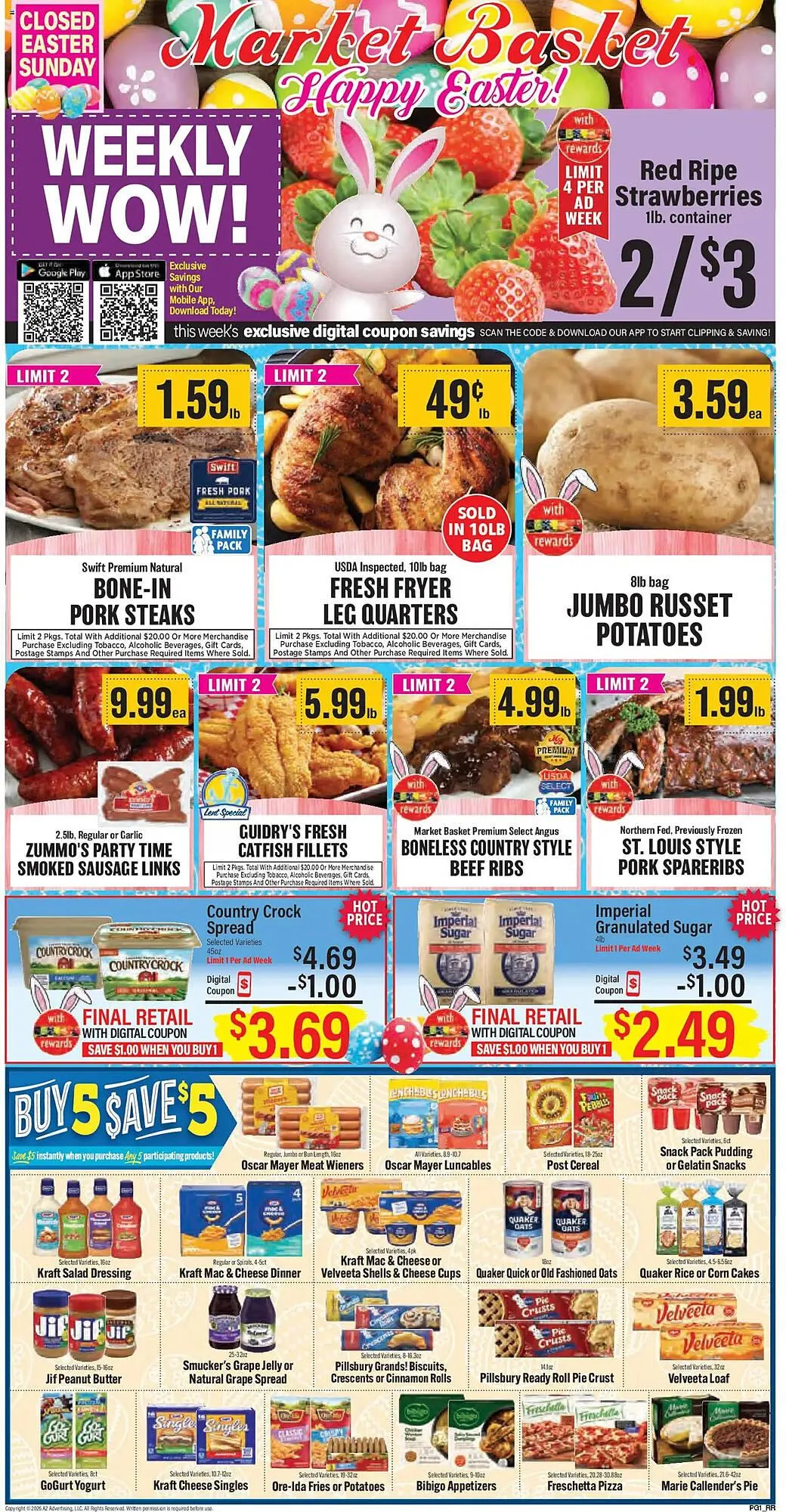 Weekly promotion Market Basket weekly ad spanning from April 1 to April 7 2026 - Page 1 for Catalogue 365