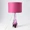 Mid-Century Purple Glass Table Lamp from Val Saint Lambert, 1960s