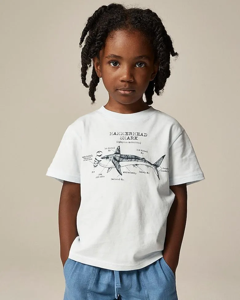 Kids' short-sleeve hammerhead shark graphic T-shirt