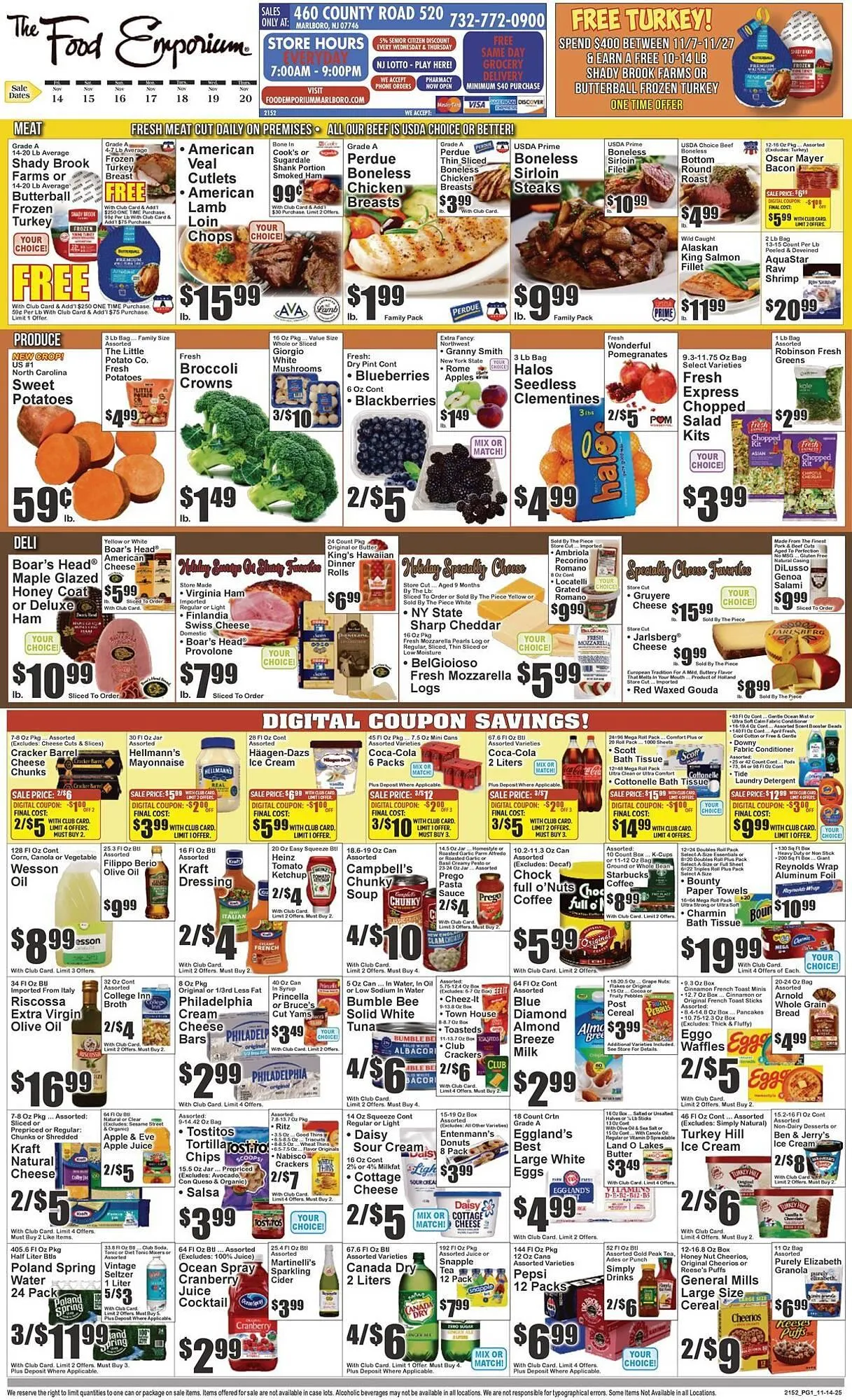 Weekly ad The Food Emporium circular from November 11 to November 27 2025 - Page 1