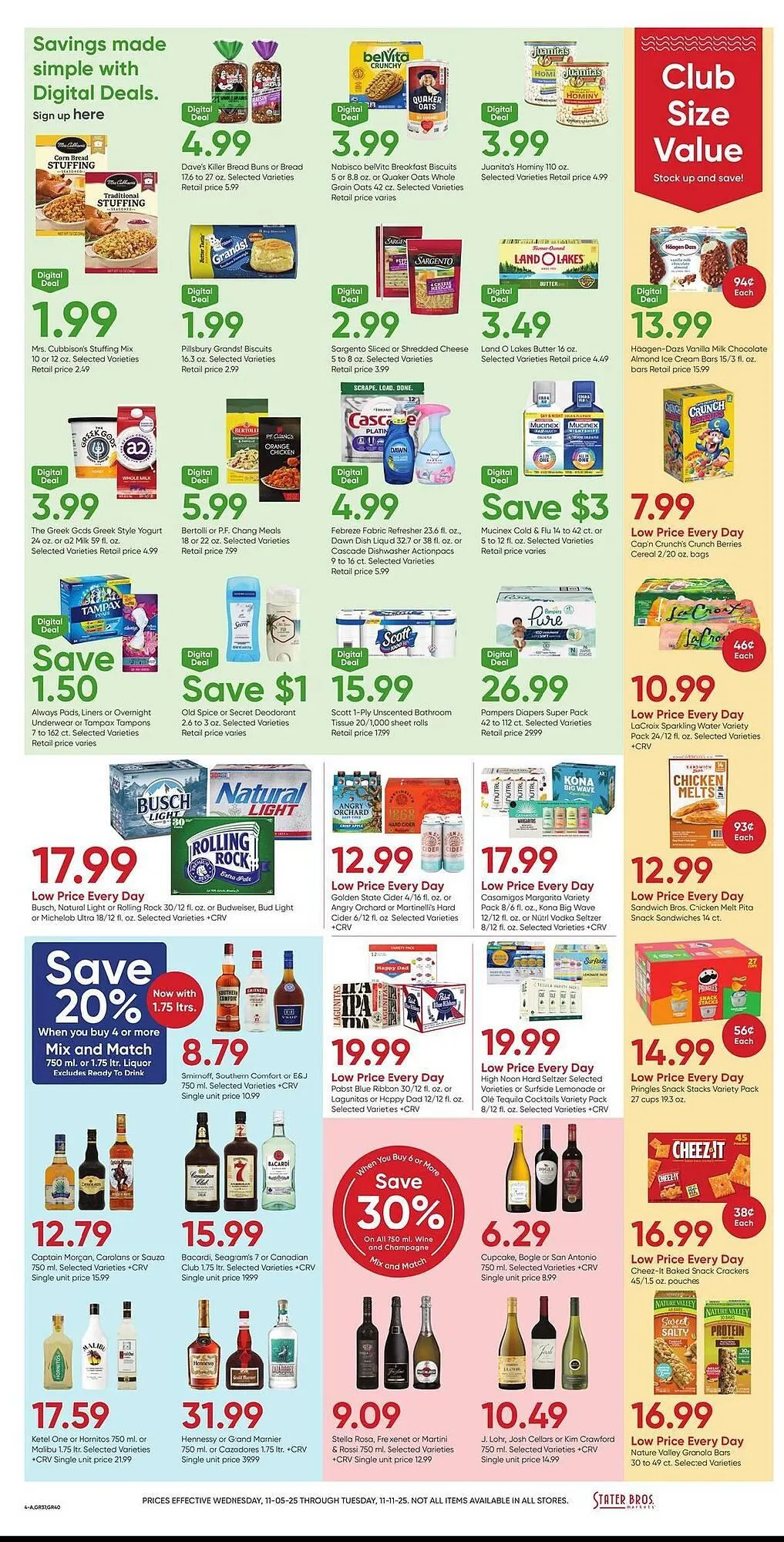 Weekly ad Stater Bros weekly ad from November 5 to November 11 2025 - Page 4