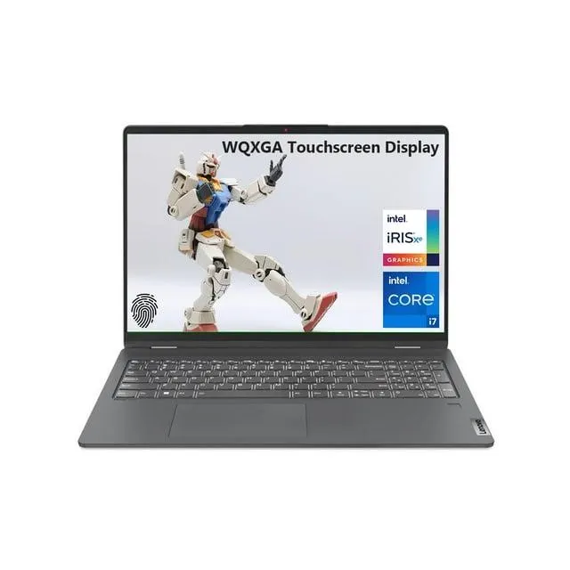 Lenovo IdeaPad Flex 5 2-in-1 Laptop, 16" WQXGA Touchscreen Display, Intel Core i7-1255U Processor, 16GB RAM, 2TB SSD, Backlit KB, FP Reader, SD Card Reader, Wi-Fi 6, Windows 11 Home, Grey