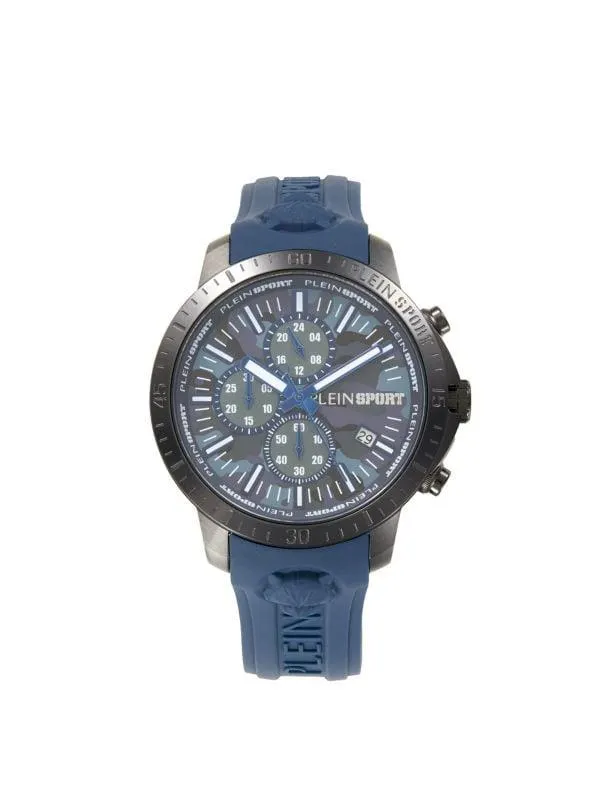 Gain Stainless Steel & Silicone Strap Chronograph Watch/43MM