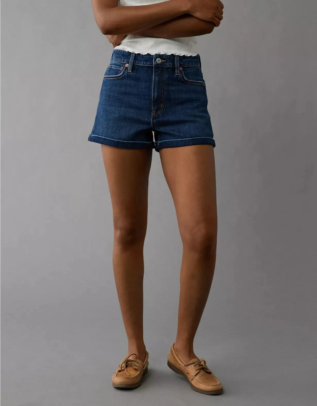 AE Stretch Denim Mom Short