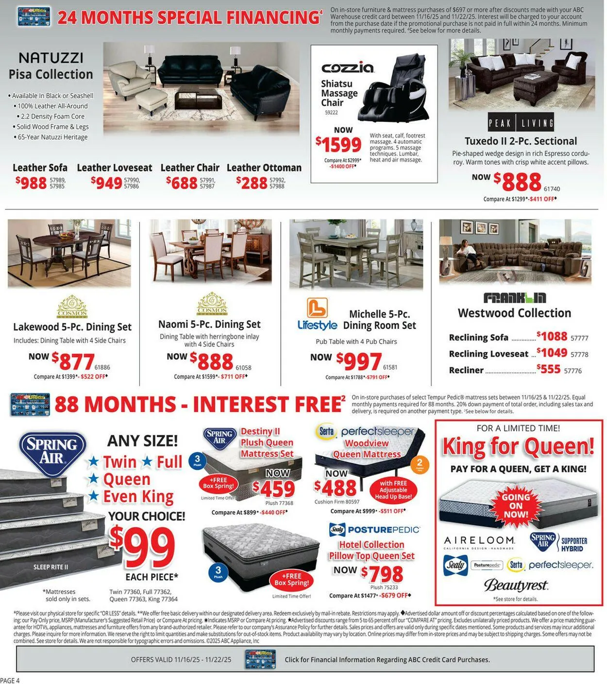 Weekly ad ABC Warehouse Current weekly ad from November 16 to November 22 2025 - Page 4