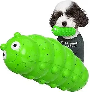 Dog Chew Toys for Aggressive Chewers Indestructible Tough Enduring Squeaky Interactive Puppy Playful Teeth Toothbrush Doggie Toy for Small Medium Large Dogs Breed Birthday Gift Green