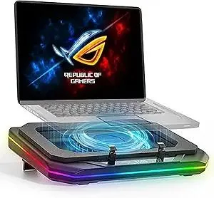 Cooling Pad for Asus ROG Strix G18 G16 G17 G15 Strix Scar 18 16 17 15 Gaming Laptop, It is a Well Deserved Heat Dissipation Monster,Cooler with Powerful Turbo Fan Can Fast Cooling,6 RGB Light Mode