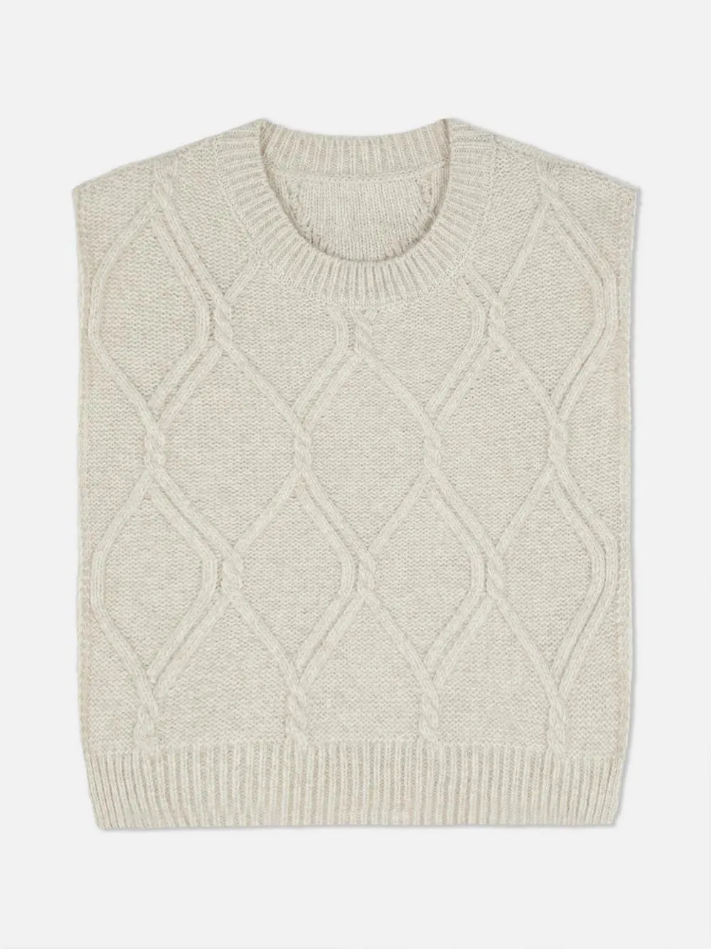 Strickkragen mit Zopfmuster