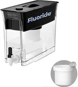 Waterdrop Large Water Filter Dispenser, Reduces 90%+ Fluoride, Chlorine and More, 150-Gallon Long-Life, 35-Cup, BPA Free, Black (with 1 Filter)