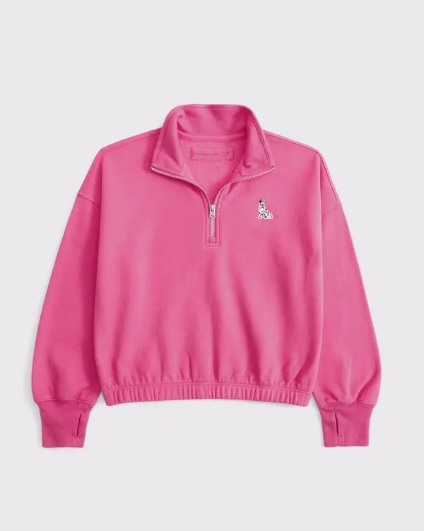 graphic quarter-zip sweatshirt