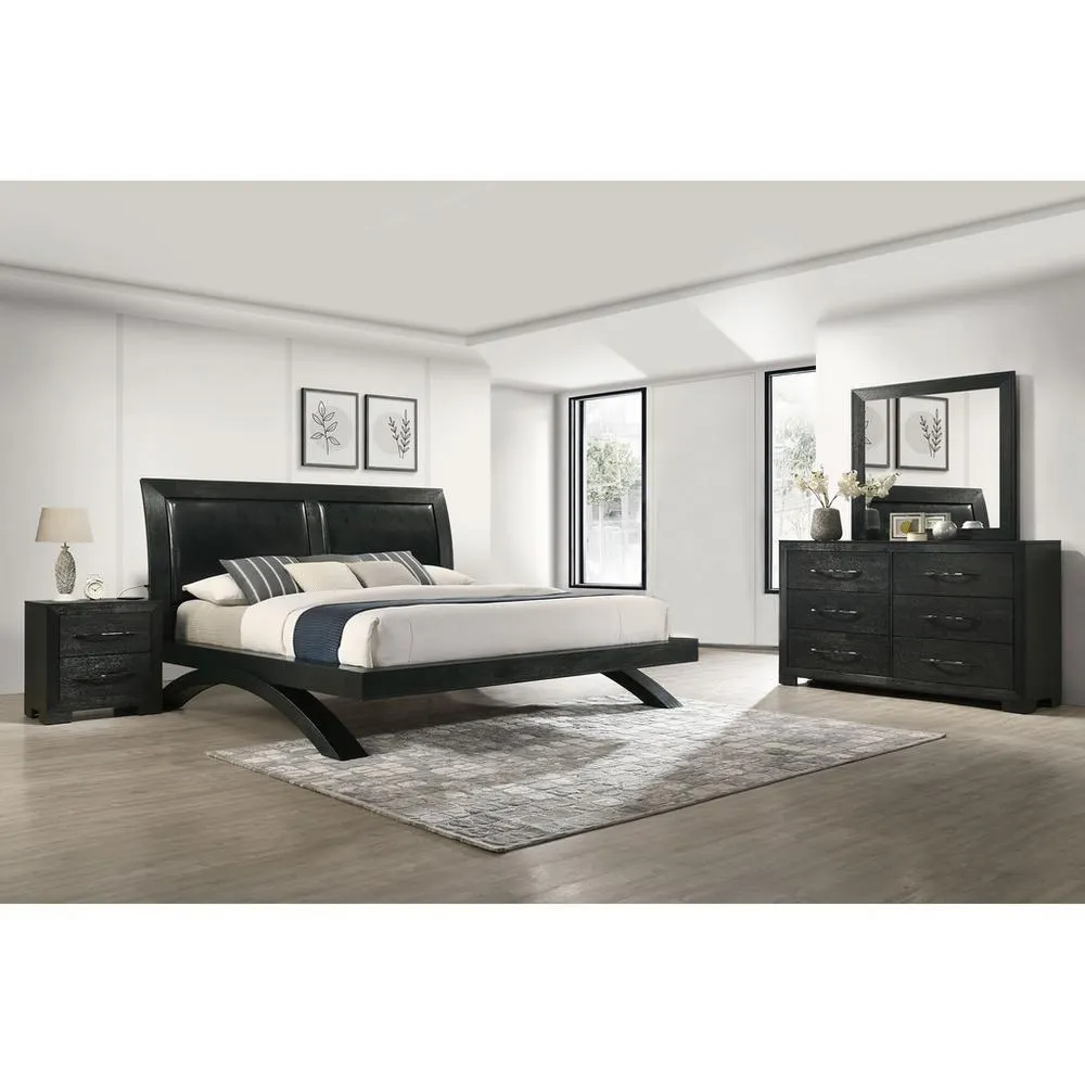 6 - Piece Lenore Queen Bedroom Set with 12" Upland Premium Better Tight Top Firm Mattress