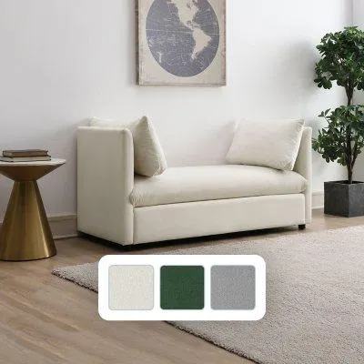 Henry 59" Stain-Resistant Upholstered Daybed, Assorted Colors