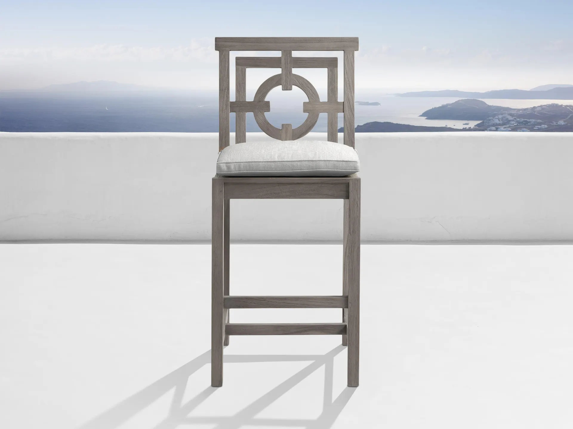 Hamptons Outdoor Barstool in Driftwood Grey