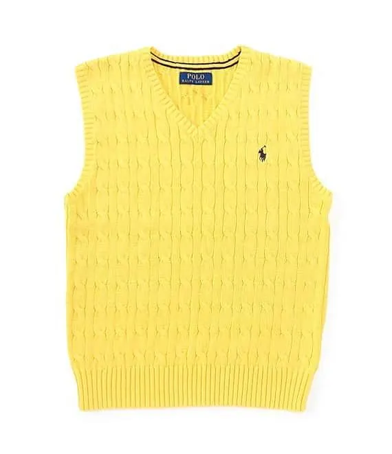 Little Boys 2T-7 Sleeveless Cable-Knit Sweater Vest