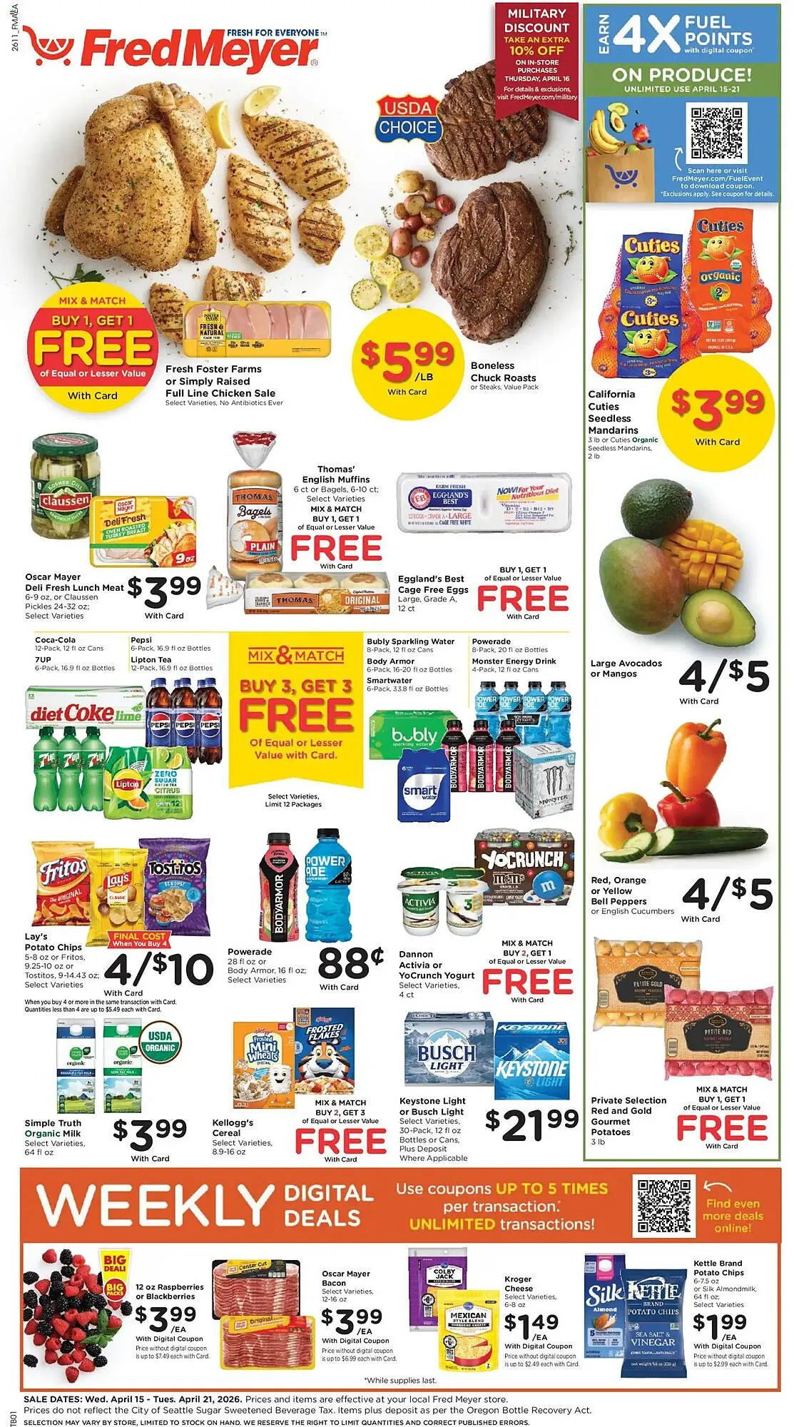 Weekly ad Fred Meyer weekly ad from April 15 to April 21 2026 - Page 1