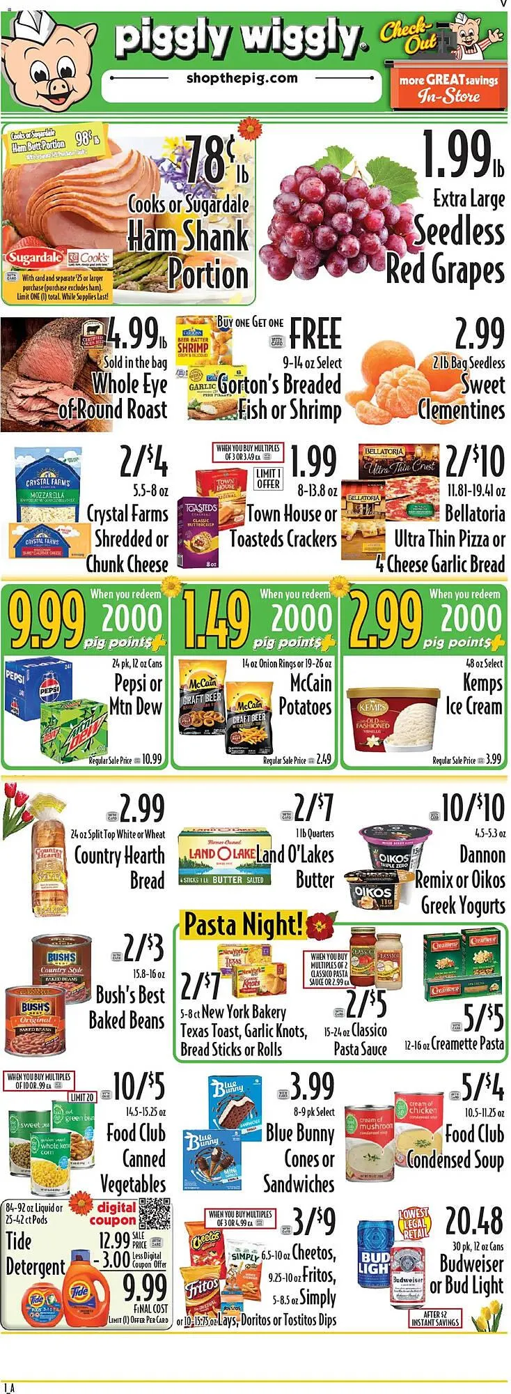 Catálogo de Piggly Wiggly Weekly Ad 9 de abril al 15 de abril 2025 - Página 1