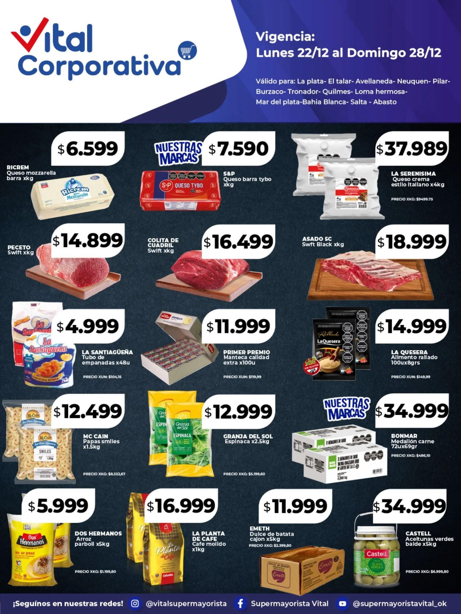 Ofertas de Ofertas Vital 22 de diciembre al 28 de diciembre 2025 - Página 1 del catálogo