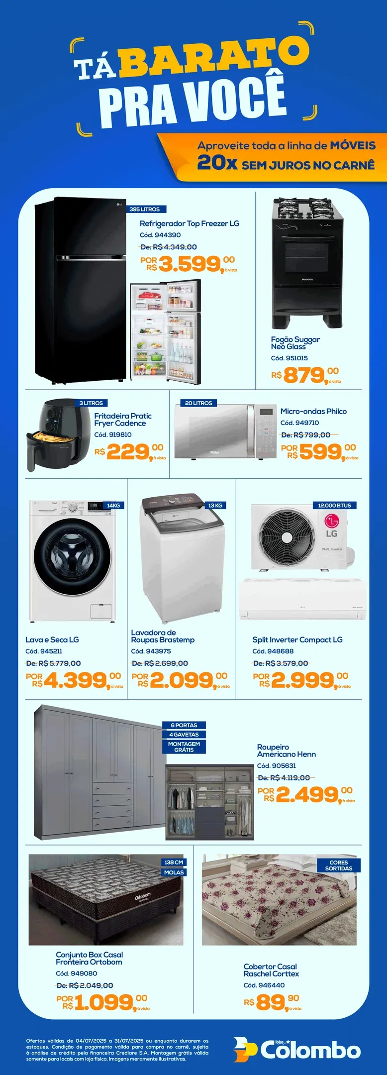 Encarte de Lojas Colombo Ofertas 4 de julho até 31 de julho 2025 - Pagina 