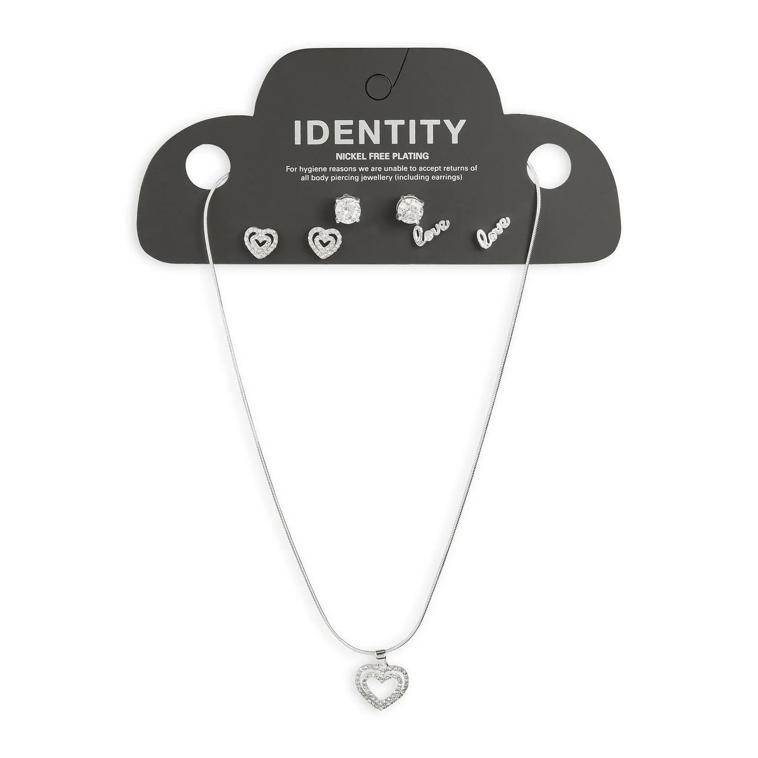 4-pack Silver Pendant Set