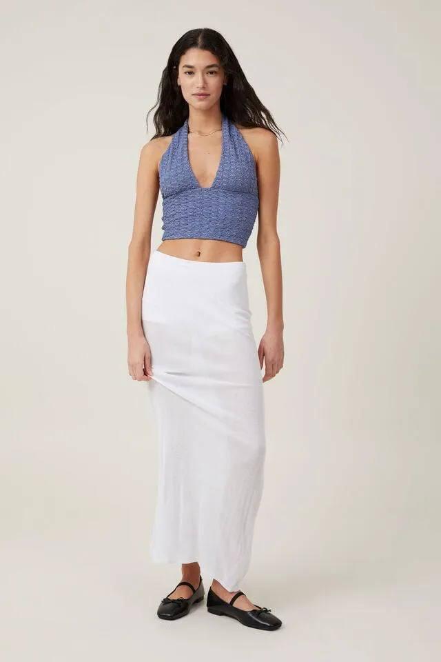 Sheer Knit Maxi Skirt