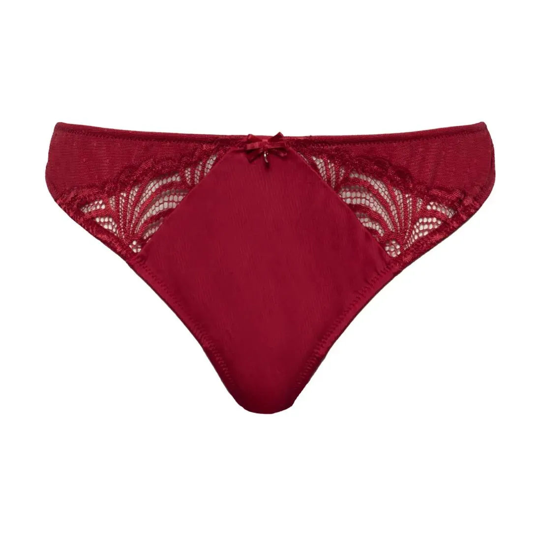 Lace thong red