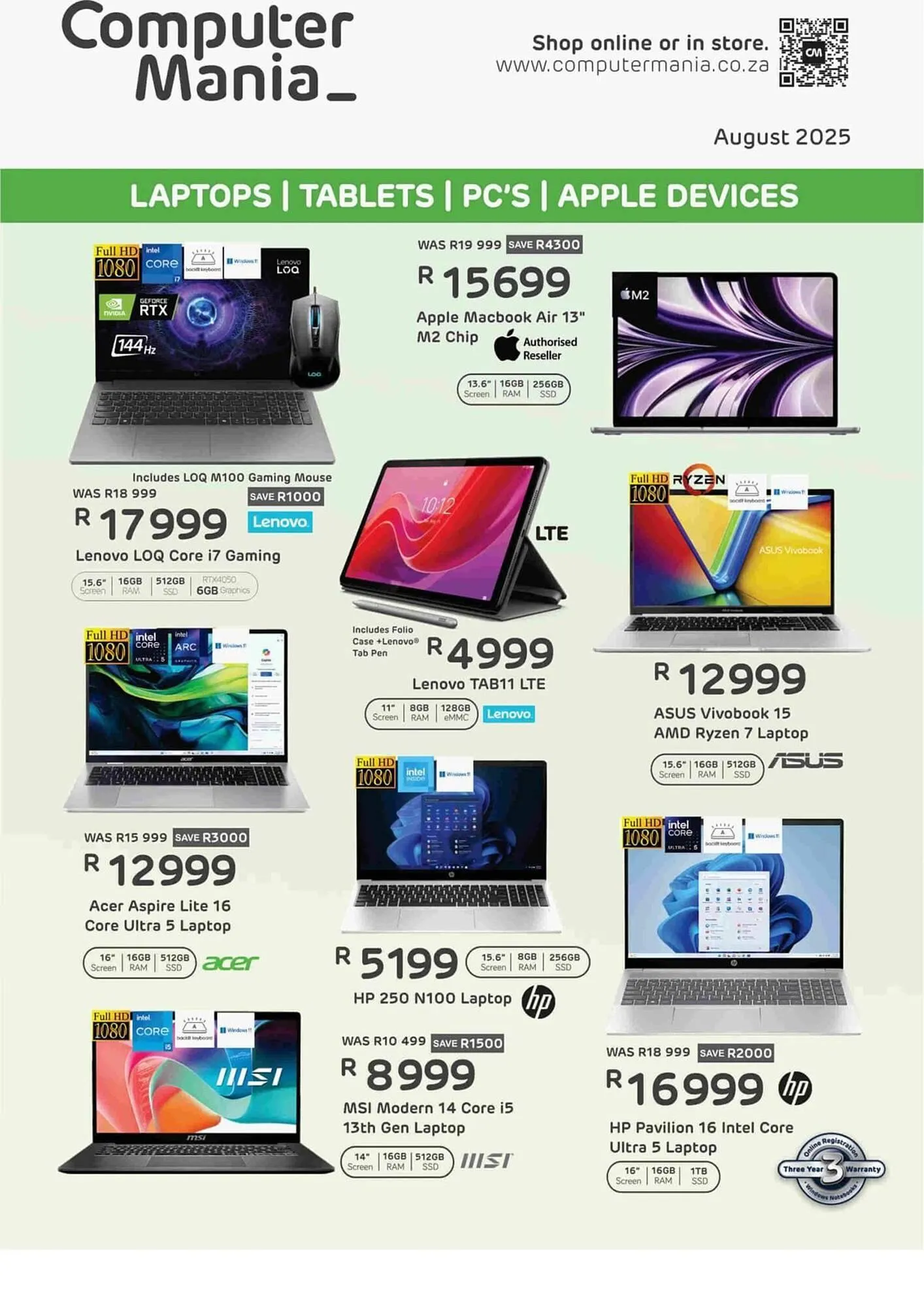 Computer Mania catalogue from 4 August to 31 August 2025 - Catalogue Page 1