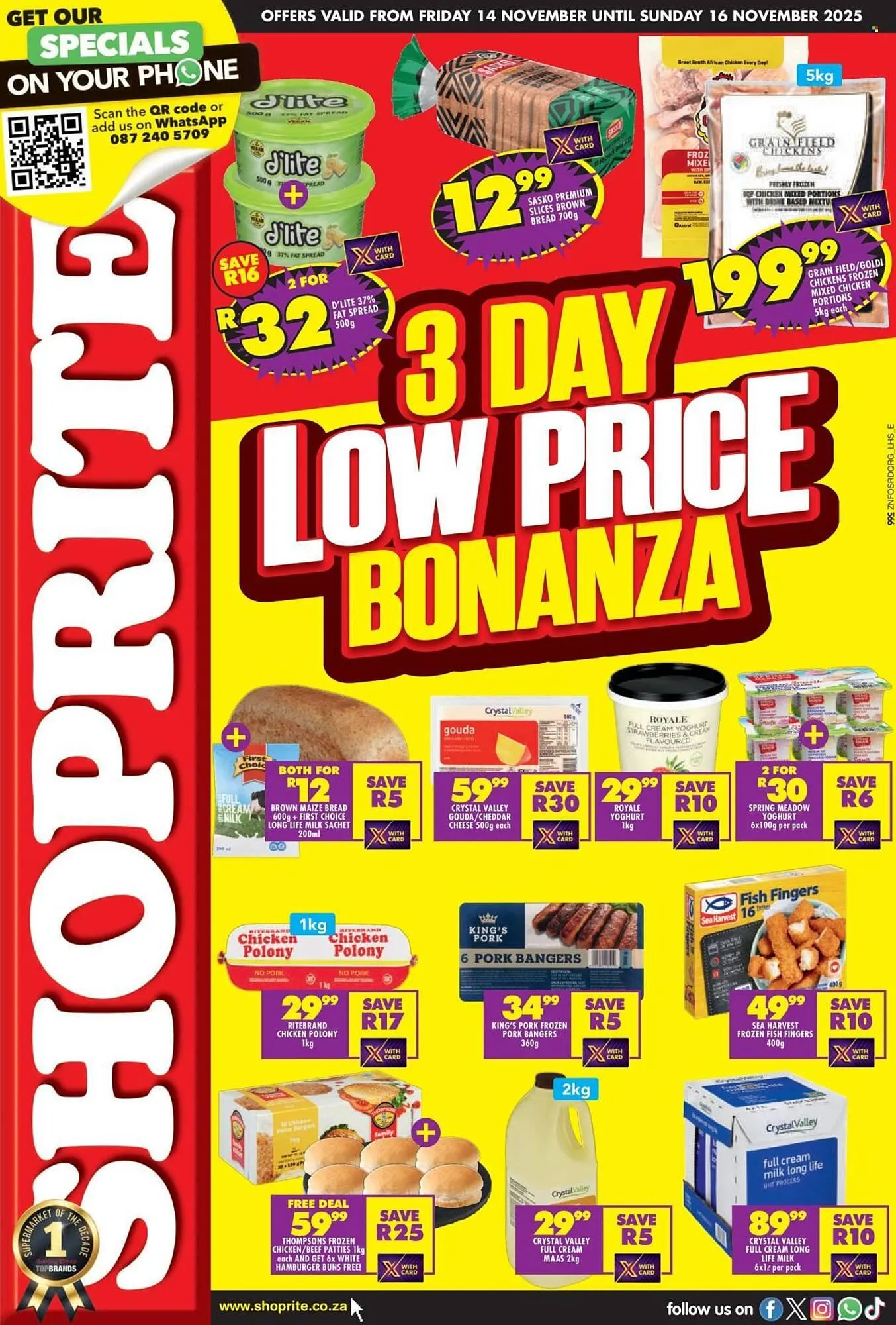 Shoprite catalogue from 14 November to 16 November 2025 - Catalogue Page 1