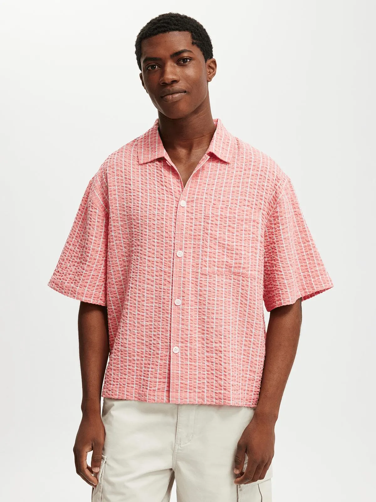 Men's Cotton On Red Ventura Short Sleeve Shirt