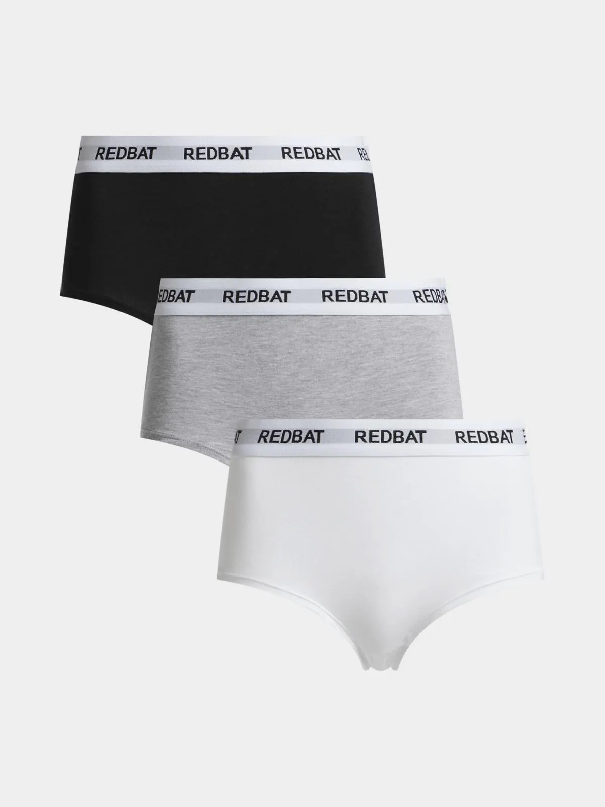 Redbat Women's 3 Pack Grey/Black/White Boyleg Underwear
