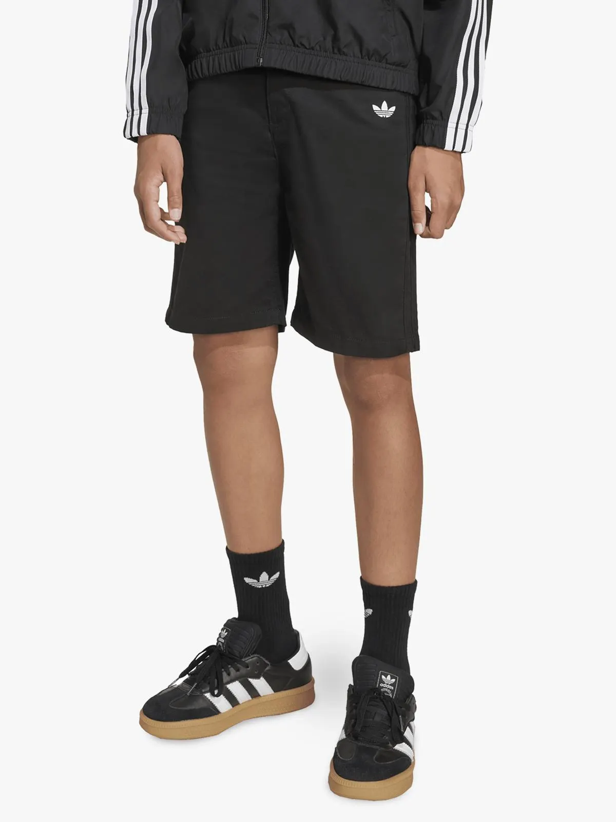adidas Originals Boys Twill Black Shorts
