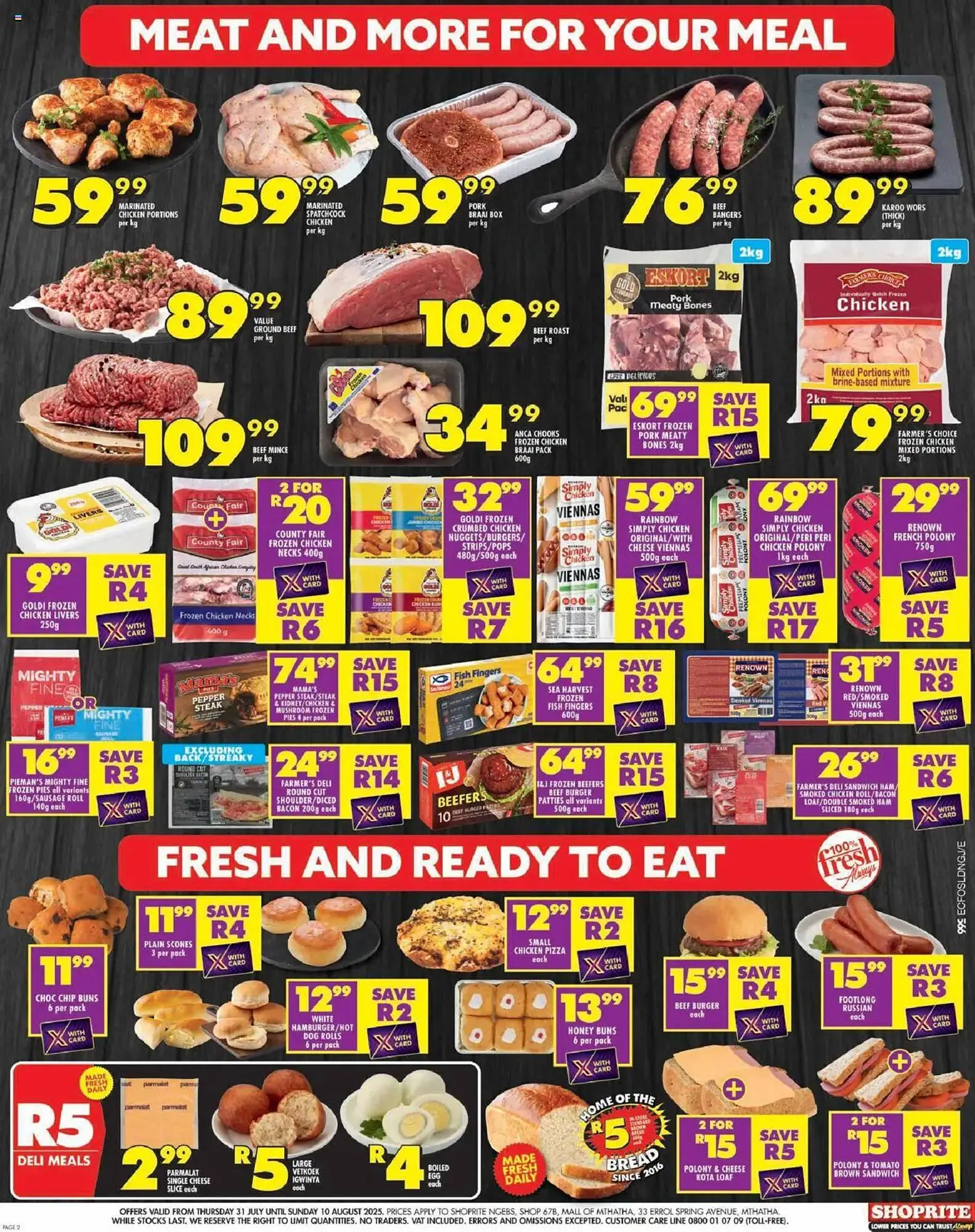 Shoprite catalogue from 31 July to 10 August 2025 - Catalogue Page 2