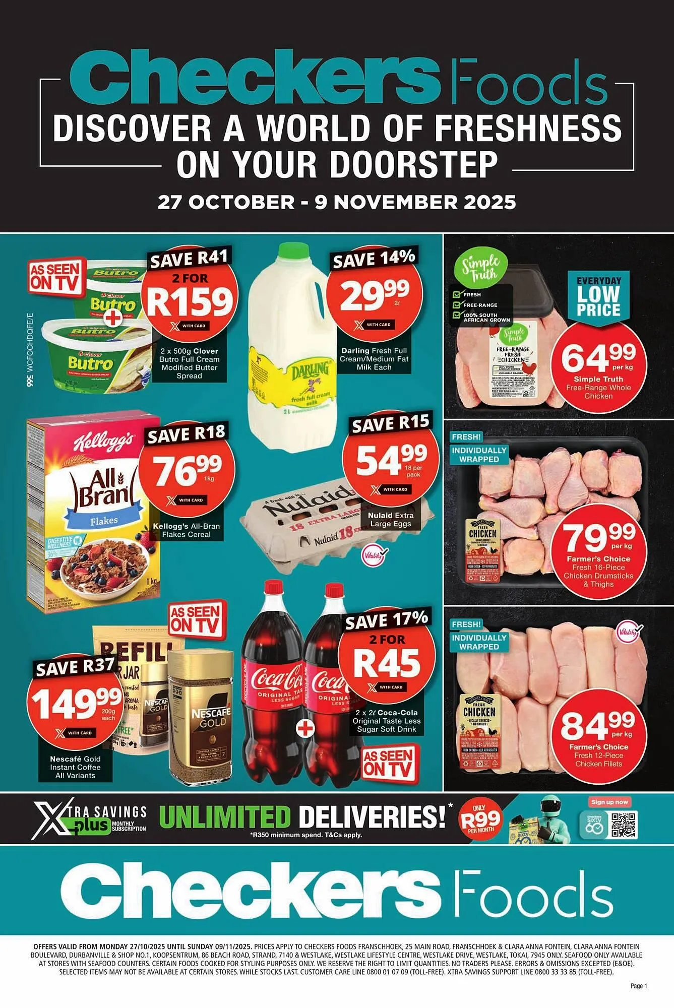 Checkers catalogue from 27 October to 9 November 2025 - Catalogue Page 1