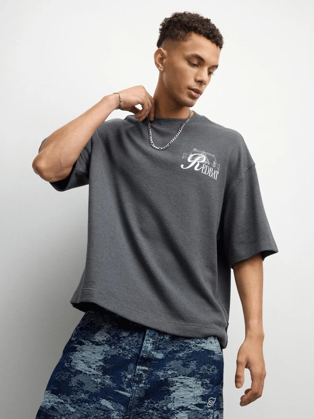 Redbat Men's Photographic Soft Charcoal T-Shirt