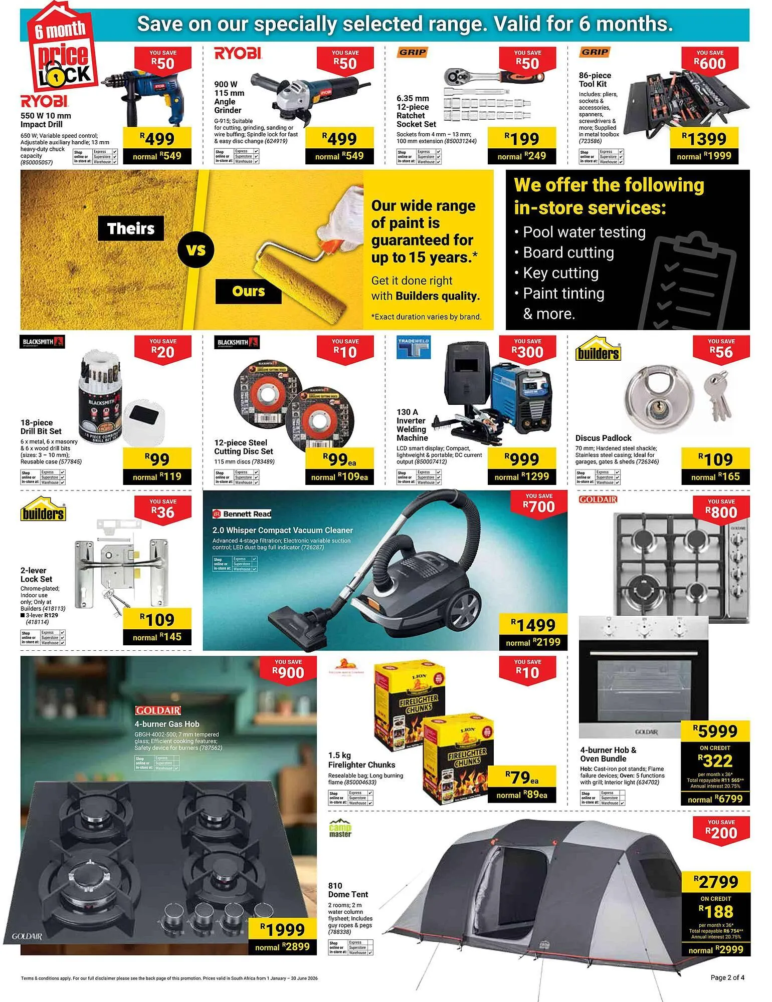 Builders Warehouse catalogue from 1 January to 30 June 2026 - Catalogue Page 1